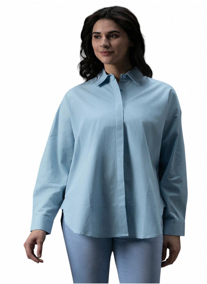 Tailored Fit Light Blue Shirt for Women, Classic and Casual - pzsku/ZA5A98C2B279AFA11356FZ/45/_/1725289752/59c097ea-ca74-4674-9afc-7ffb107ba6d2