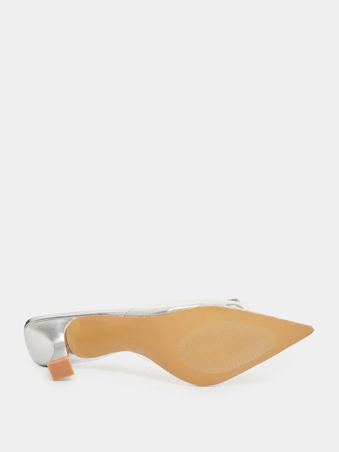 Styli  Styli Diamante Clear Strap Kitten Heel Mules for Women | Best Price UAE