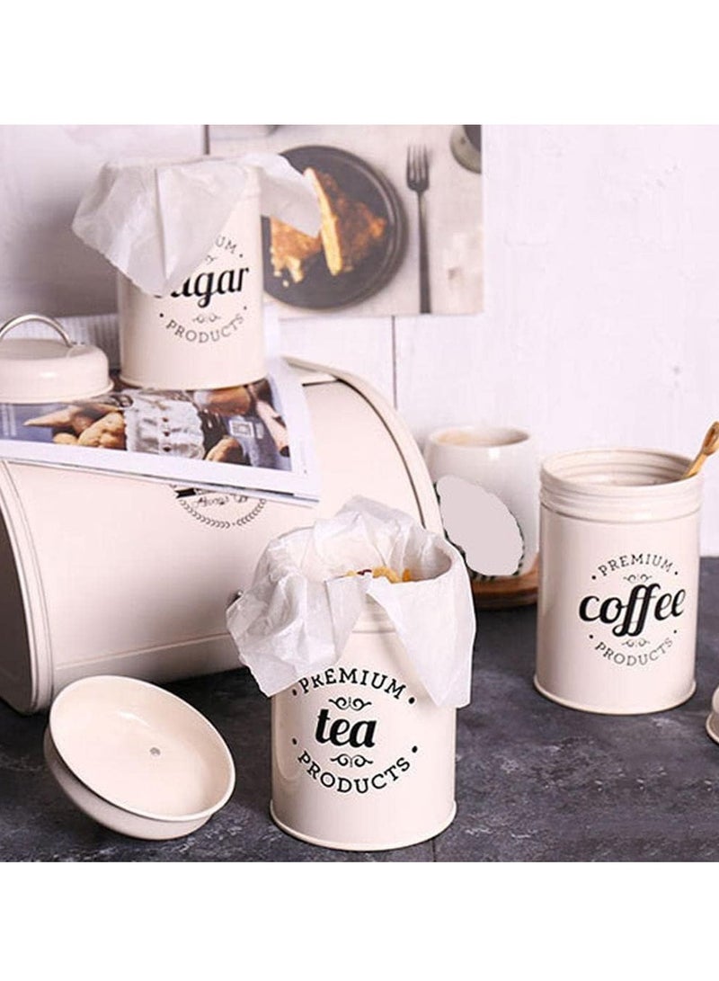 XiuWoo 3-Piece Large Capacity Stainless Steel, Coffee Kitchen Canister, Sugar Organizer, Tea Storage Box, Coffee Storage Jars, Kitchen Containers Storage Set  - Image 4