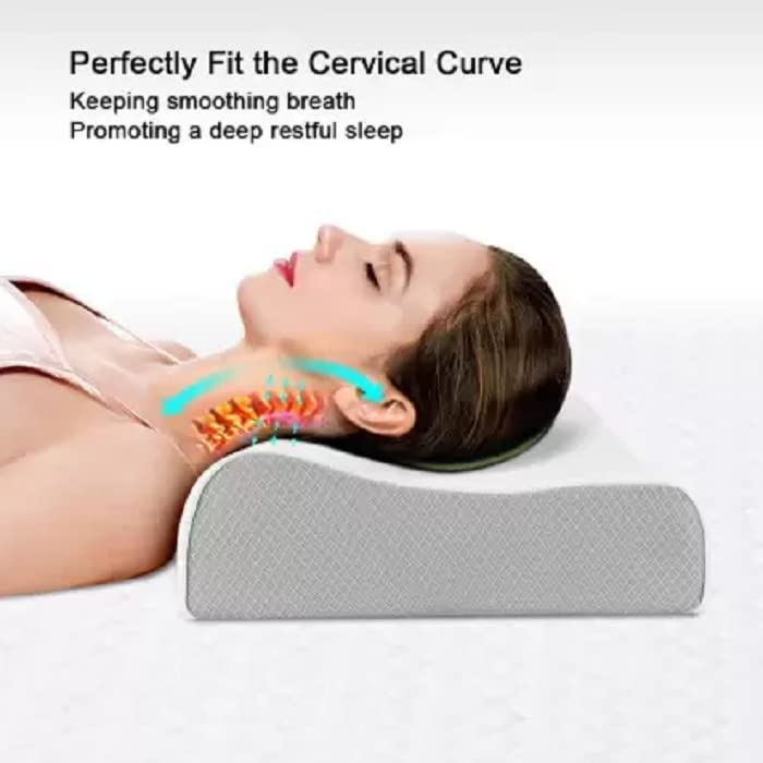 Pranshi Enterprise Memory Foam Pillow for Neck Pain and Shoulder Pain, Orthopedic Cervical Contour Memory Foam Bed Pillow - Image 1