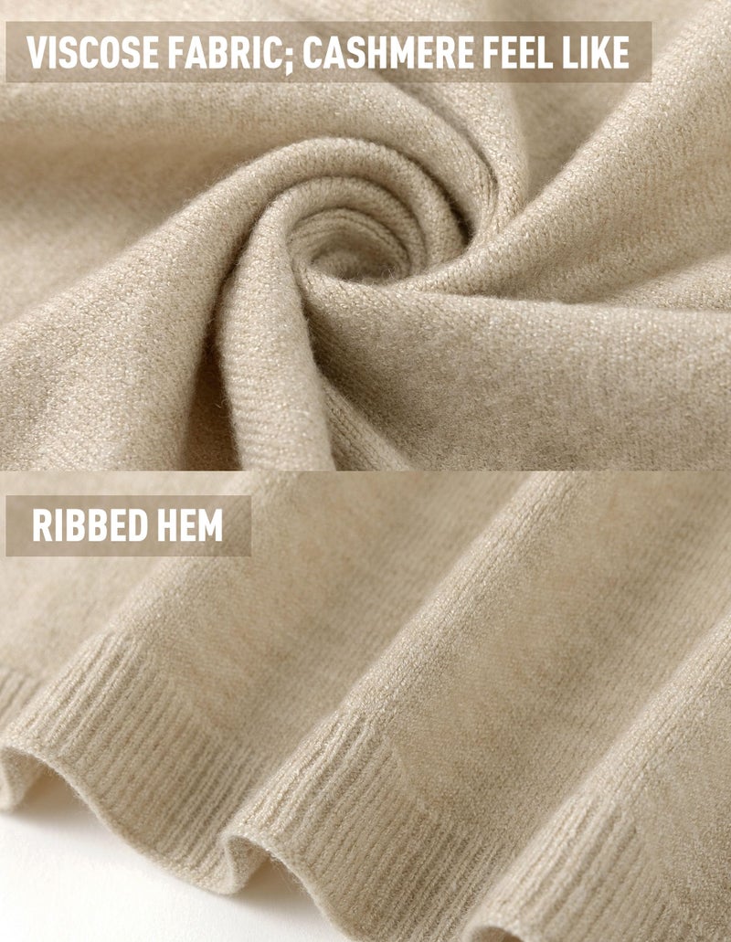 Puli بونشو نسائي خفيف الوزن محبوك مع زر صدفي، وشاح كيب متعدد الاستخدامات لفصل الربيع والصيف والخريف، لفة الشعير - Image 4