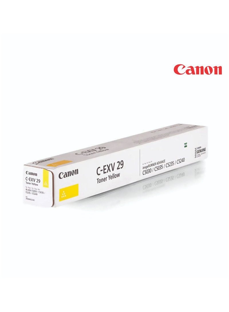 Canon C-EXV 29Y Toner Cartridge For IR C5030, C5035, C5235, C5240 Yellow - Image 1