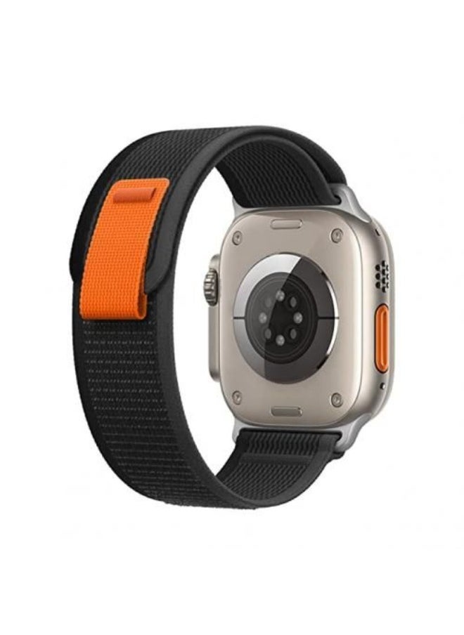 Generic - Active Appeal Trail Loop Band Compatible With Apple Watch Ultra 49/45/44/42mm, Nylon Sport Replacement Strap Compatible With IWatch Series 8/7/6/5/4/3/2/1 / SE Gray Black - Image 1