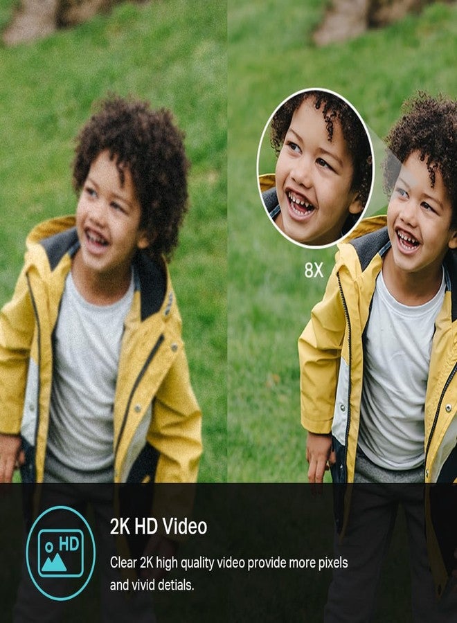كاسا سمارت كاميرا مراقبة خارجية سلكية من كاسا بدقة 4 ميجابكسل و2K، مقاومة للماء والغبار بمعيار IP65، مزودة بمستشعر ضوء النجوم ورؤية ليلية لمسافة 98 قدمًا، صوت ثنائي الاتجاه مع صفارة إنذار، تخزين سحابي/على بطاقة SD، متوافقة مع أليكسا ومساعد جوجل (KC420WS)، قطعة واحدة (عبوة من قطعة واحدة) - Image 3