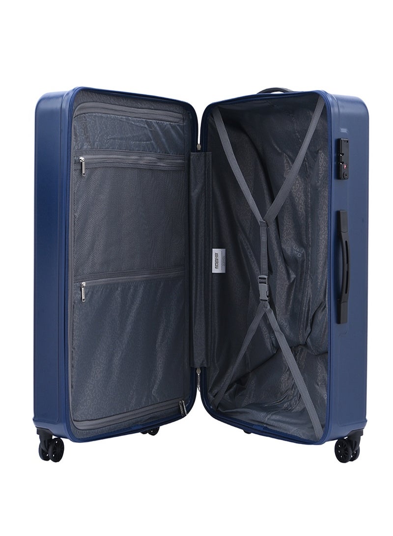 AMERICAN TOURISTER Skytrac DW V2 Suitcase, Check-In Size 79 cm / 29 inch, 4 Spinner Wheels, Hard Top, Polypropylene, Navy Blue|TSA Combination Lock|Scratch & Impact Resistant Material - 3 Years Global Warranty - Image 5