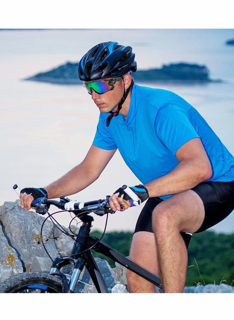 Polarized Sports Sunglasses, UV Protection Sunglasses for Men and Women, Cycling Glasses for Running Driving Golf Fishing Outdoor Activities (2 Pieces) - Image 2