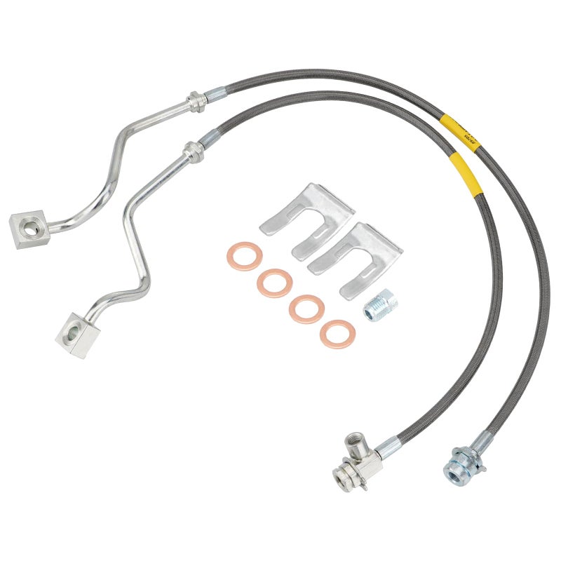 Racewill 2PCS Front Extended Brake Lines Stainless Steel Brake Line 89705 Compatible with 19992004 Ford Super Duty F250F350 Fit for 48 Suspension Lift - Image 3
