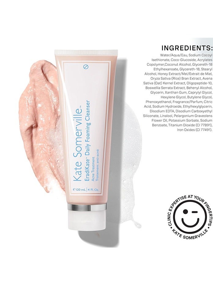 Kate Somerville EradiKate Daily Foaming Cleanser Acne Face Wash for Visibly Clearer Skin 4oz120ml - Image 3