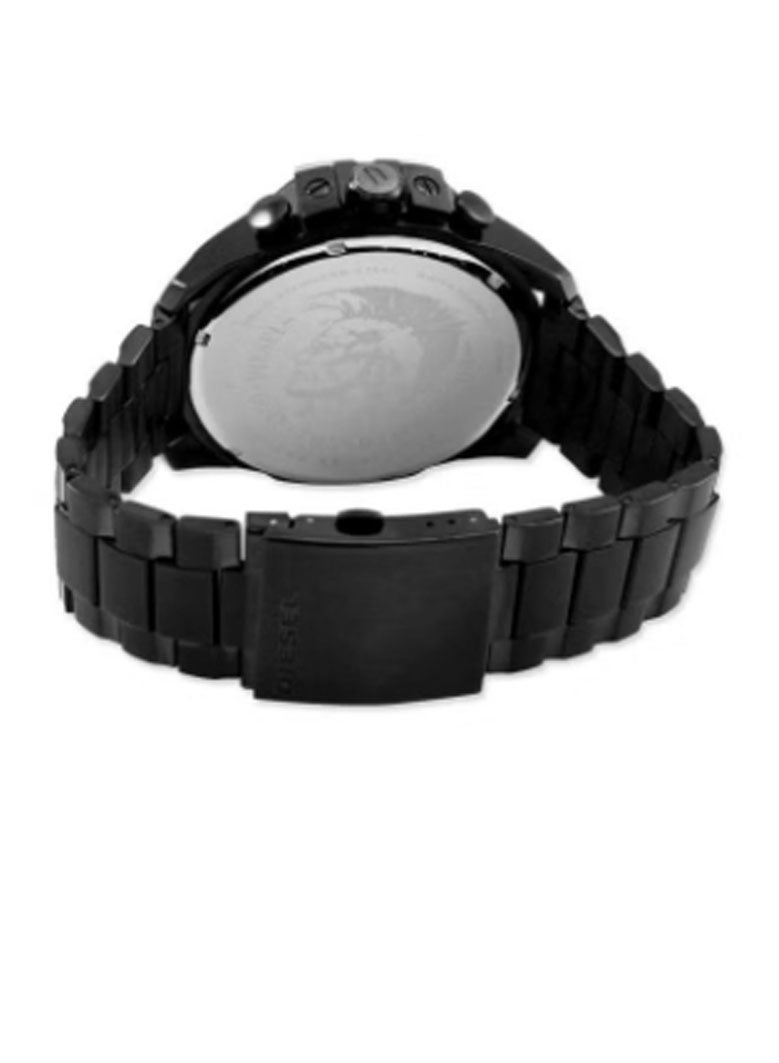 DIESEL Men's Mega Chief Round Shape Stainless Steel Chronograph Wrist Watch 59 mm - Black - DZ4283  - Image 2