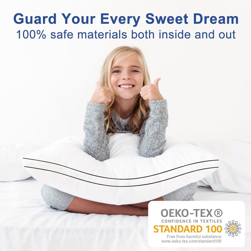 CHOKIT Premium Pillows Queen Size Set of 2, Fluffy and Supportive 7D Down Alternative Bed Pillows, Luxury Soft Hotel Quality Gusseted Pillow for Side Back Stomach Sleepers, Relief Neck Head and Shoulder Pain - Image 5