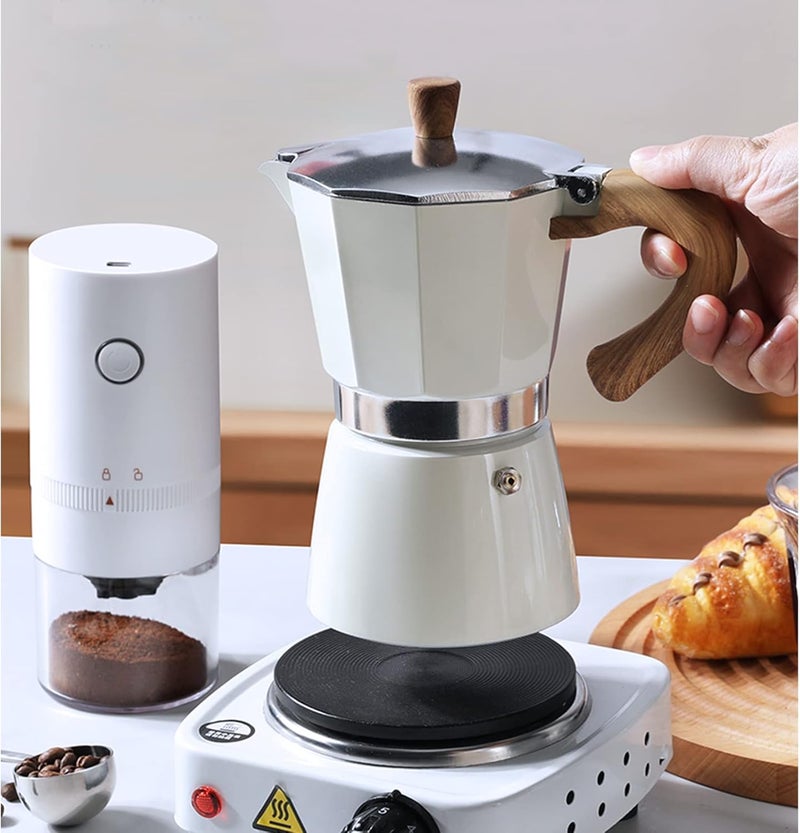 Single valve Mocha pot Italian style small coffee pot hand drawn household 12369 cup Mocha pot coffee brewing utensil set - Image 4