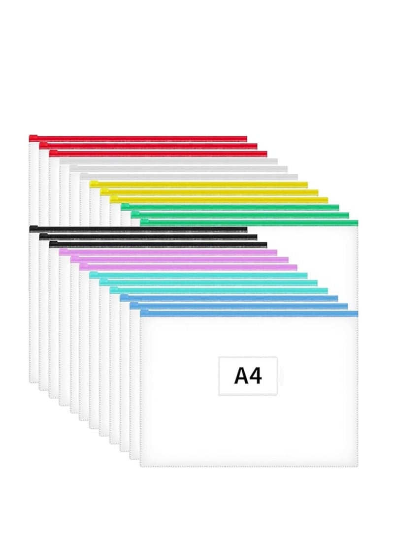 Terabyte Zip Lock Clear Extra Thick A4 Envelopes Zipped Folders for Paperwork Ziplock Bags Transparent Zip Lock Bags For Projects,Documents and Storage - Pack of 12 - Image 2