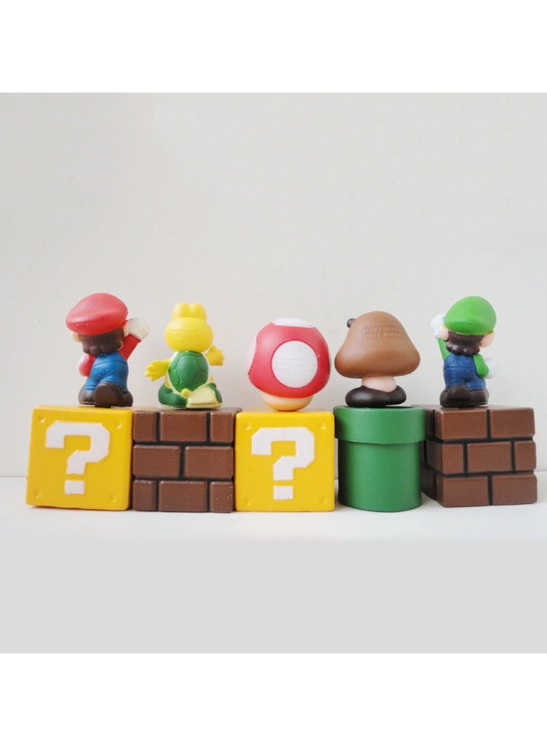 general Super Mario Doll Anime Figure Model Cute Restoration Arbitrary Placement - Image 3