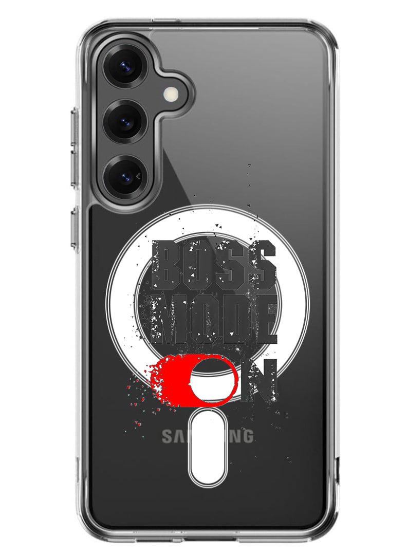Theodor Magnetic Case for Samsung Galaxy S25 Plus 6.7-inch Compatible with MagSafe Wireless Charging, Shockproof Phone Bumper Cover Boss Mode - Image 1