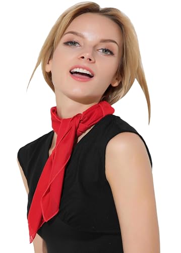 Fairycece Red Neck Hair Scarf Headband Chiffon Scarf Barnacle Boy Costume Bulma Costume - Image 4