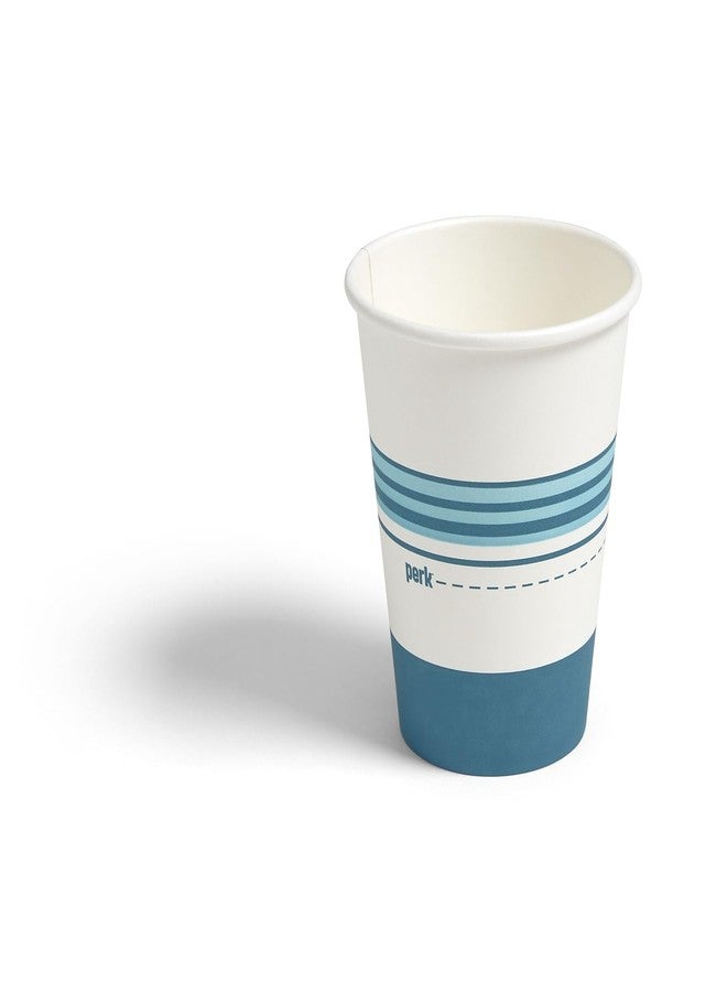 Perk PAPER HOT CUPS, 12 OZ, WHITE/BLUE, 50/PACK - Image 2