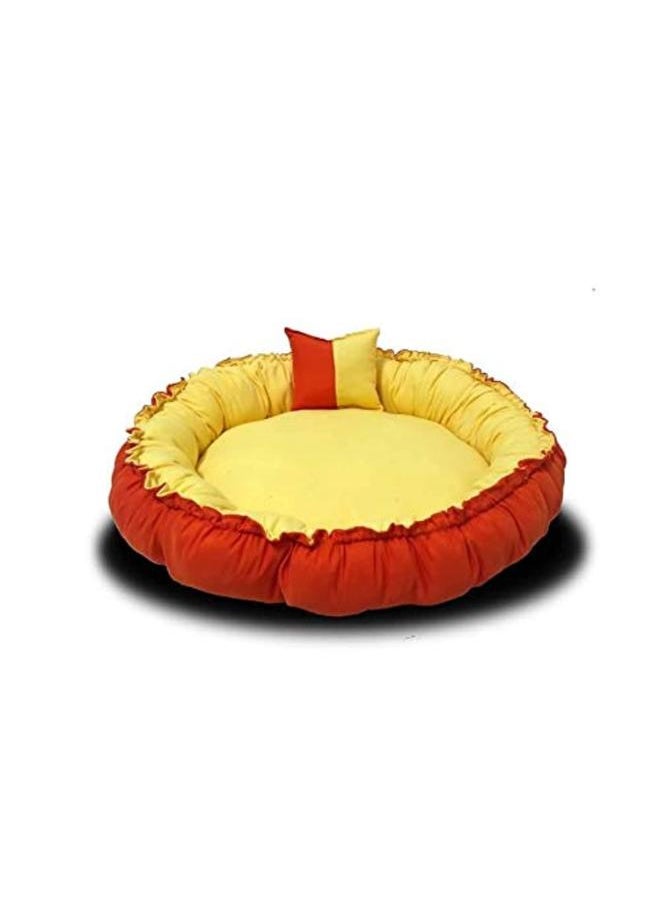 Moro Moro Round Cotton Pet Bed – Reversible & Soft for Cats and Small Dogs  - Image 1