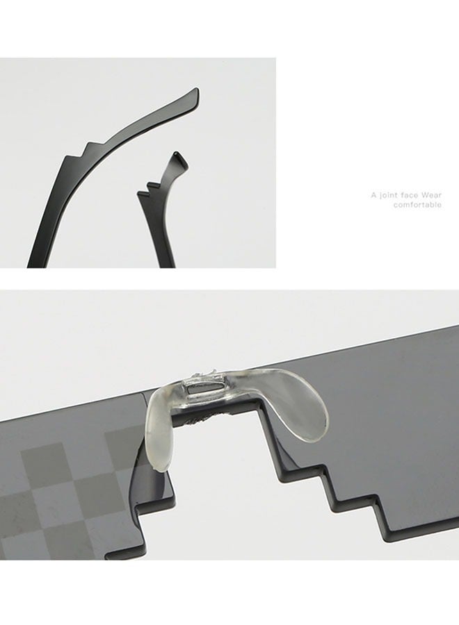 النظارات الشمسية المستقطبة نظارات بكسل النظارات الشمسية للحزب، الرجال النساء الزجاج 8 بت بكسل فسيفساء نظارات صور الدعائم للجنسين لعبة النظارات الشمسية - Image 5