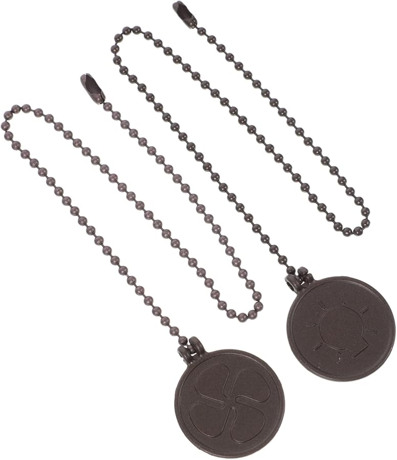 Chic Metal Ceiling Fan Pull Chain Decorative Hanging Light Orb 2Pcs - Image 2