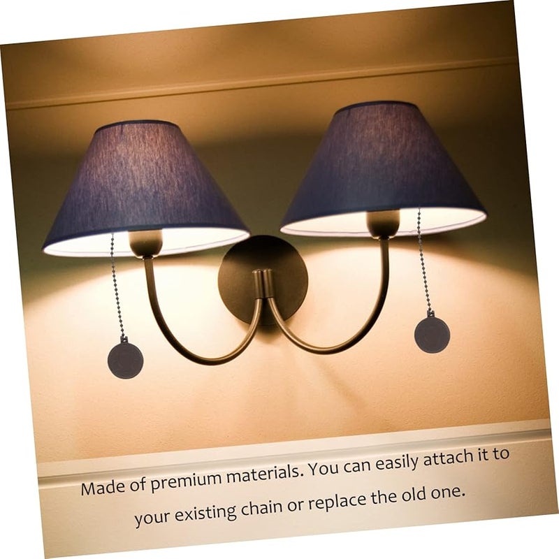 Chic Metal Ceiling Fan Pull Chain Decorative Hanging Light Orb 2Pcs - Image 4