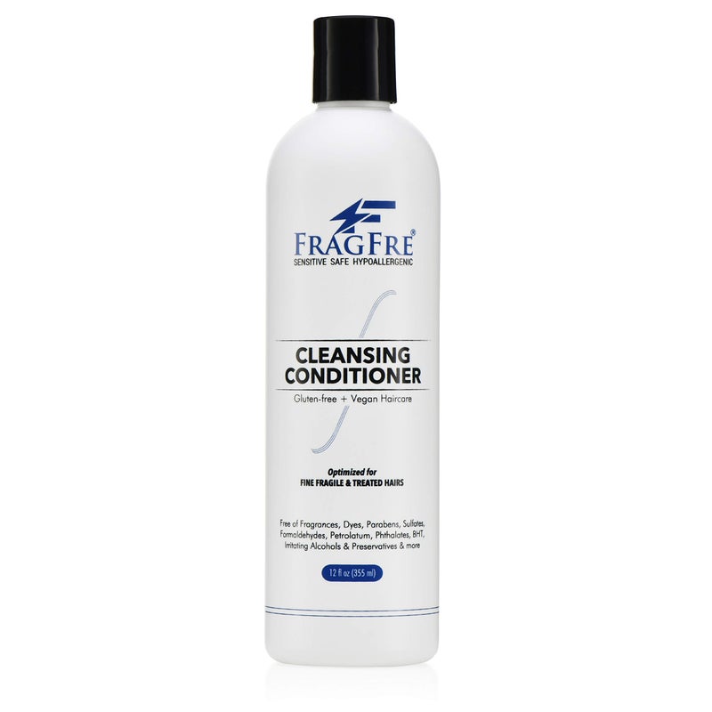 FRAGFRE Cleansing Conditioner for Fine Fragile and Treated Hairs 12 oz - Co-Wash for Sensitive Scalps - No Fragrance No Sulfate No Parabens - Hypoallergenic Vegan Co-wash (1 Pack) - Image 1