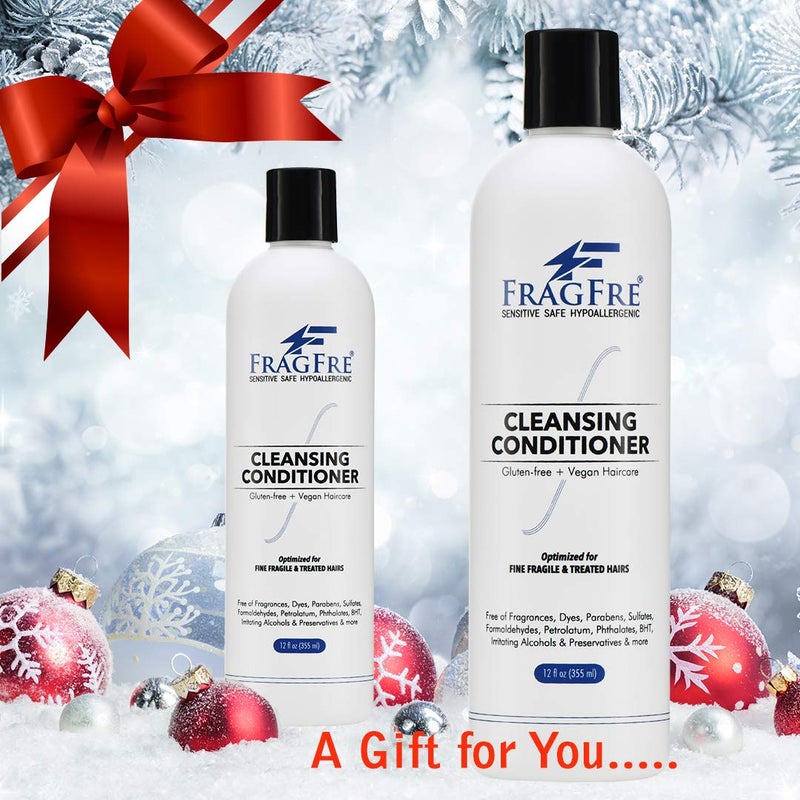 FRAGFRE Cleansing Conditioner for Fine Fragile and Treated Hairs 12 oz - Co-Wash for Sensitive Scalps - No Fragrance No Sulfate No Parabens - Hypoallergenic Vegan Co-wash (1 Pack) - Image 2