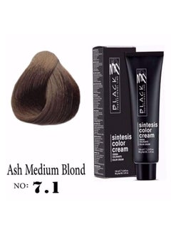 Black Black Sintesis Color Cream Ash Medium Blonde 7.1 