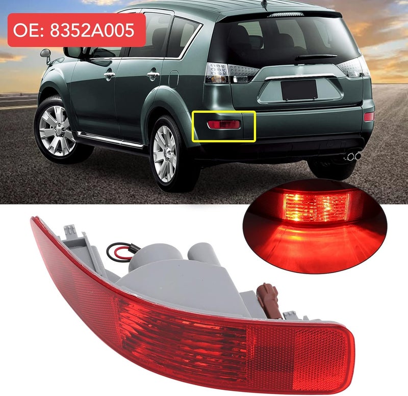 Aramox Bumper Side Marker Light Fit for, Left Rear Side Marker Reflector Light 12V 8352A005 Tail Bumper Lamp Replacement - Image 4