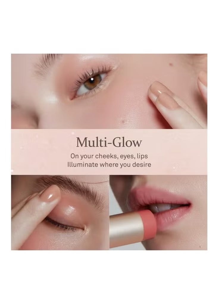 HINCE True Dimension Radiance Balm 10G Natural Shimmer Glow Face Highlighter Stick Glow Balm Korean Blush Transparent Color Skin Tone Slim Fitting Texture, Multi Makeup Stick (1, Light, Lt001) - Image 2