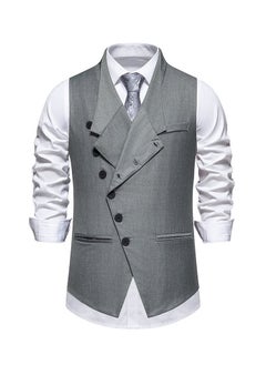 KUYING New Slanted Placket Single Breasted Suit Vest  - Image 1