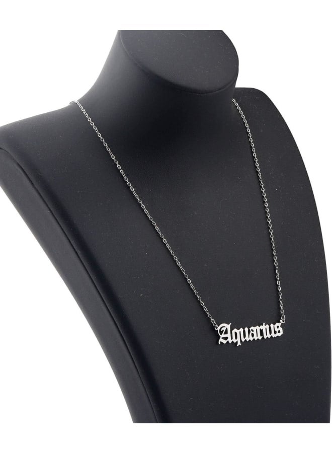 FAADBUK Zodiac Jewelry Zodiac Signs Necklace Constellation Birthday Gifts for Her Girl Women, Metal, stainless-steel