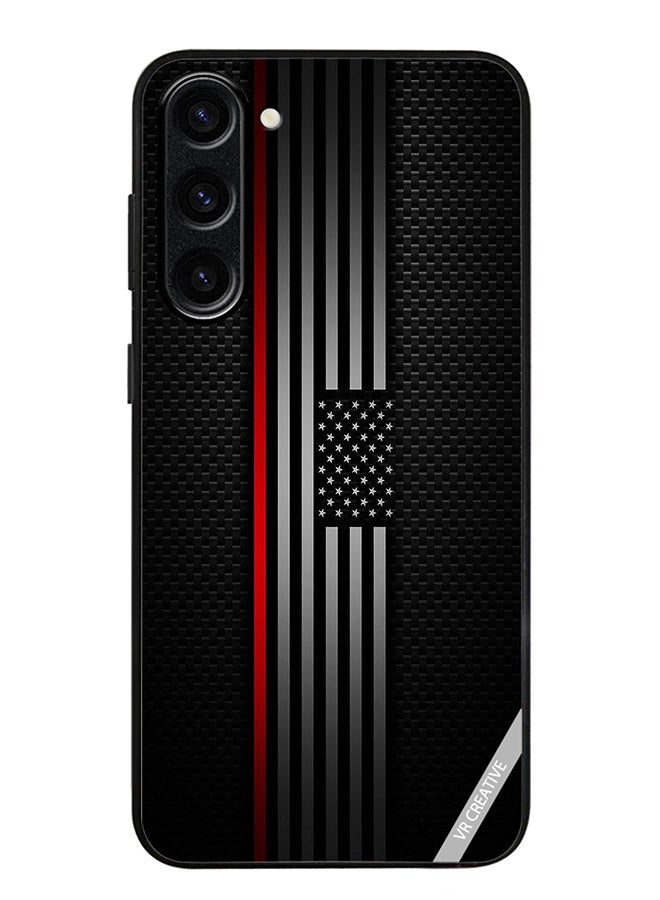 VR CREATIVE غطاء حماية لهاتف سامسونج جالكسي S23 FE بتصميم تجريدي متعدد الألوان - Image 1