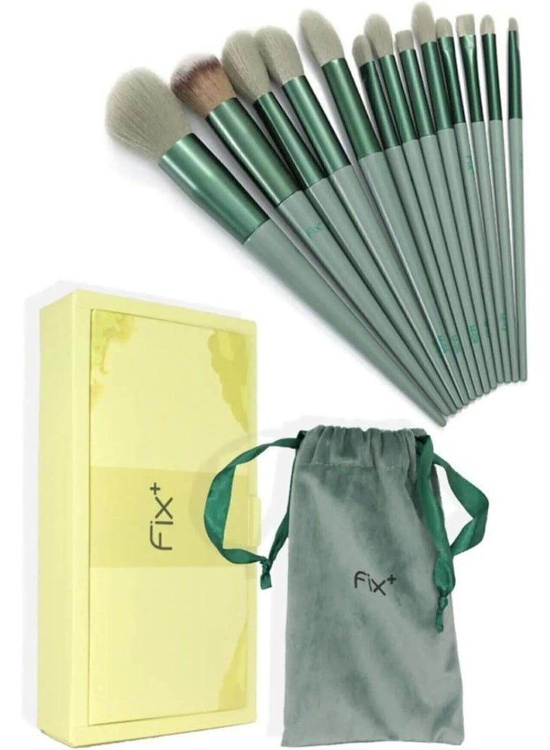 فكس مجموعة فرش مكياج احترافية من فيكس، مكونة من 13 قطعة مع صندوق إكسسوارات المكياج وشنطة حمل أنيقة - Image 1