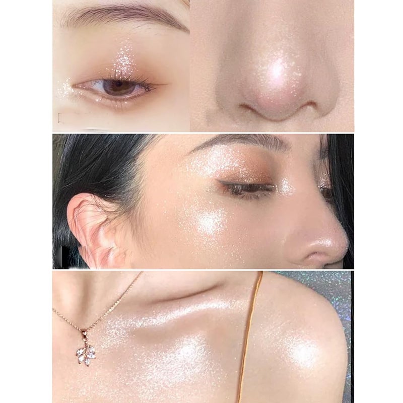 DeepMind Shimmer Glitter Eyeshadow Palette - Korean Sparkle Eye Shadow, Long-Lasting Shimmery Eye Makeup & Highlight, Ultra-Blendable & Waterproof - Image 4