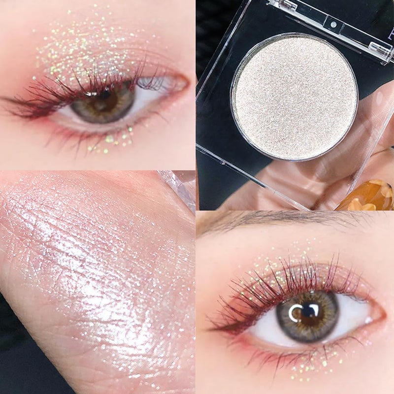 DeepMind Shimmer Glitter Eyeshadow Palette - Korean Sparkle Eye Shadow, Long-Lasting Shimmery Eye Makeup & Highlight, Ultra-Blendable & Waterproof - Image 3