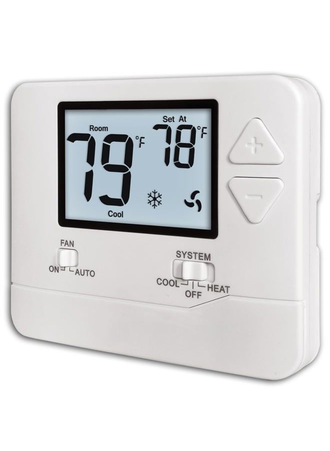 Heagstat Non Programmable Thermostats for Home 1 Heat/ 1 Cool, DIY Instal, C-Wire Not Required. - Image 1