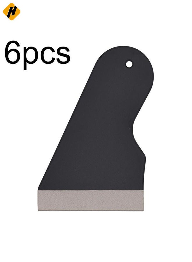 HuHa Screen Protector 6pcs 6x10cm Handle Phone Film Scratch Card Film General Tools Hydrogel Film Debubble Scraper(Black) - Image 1