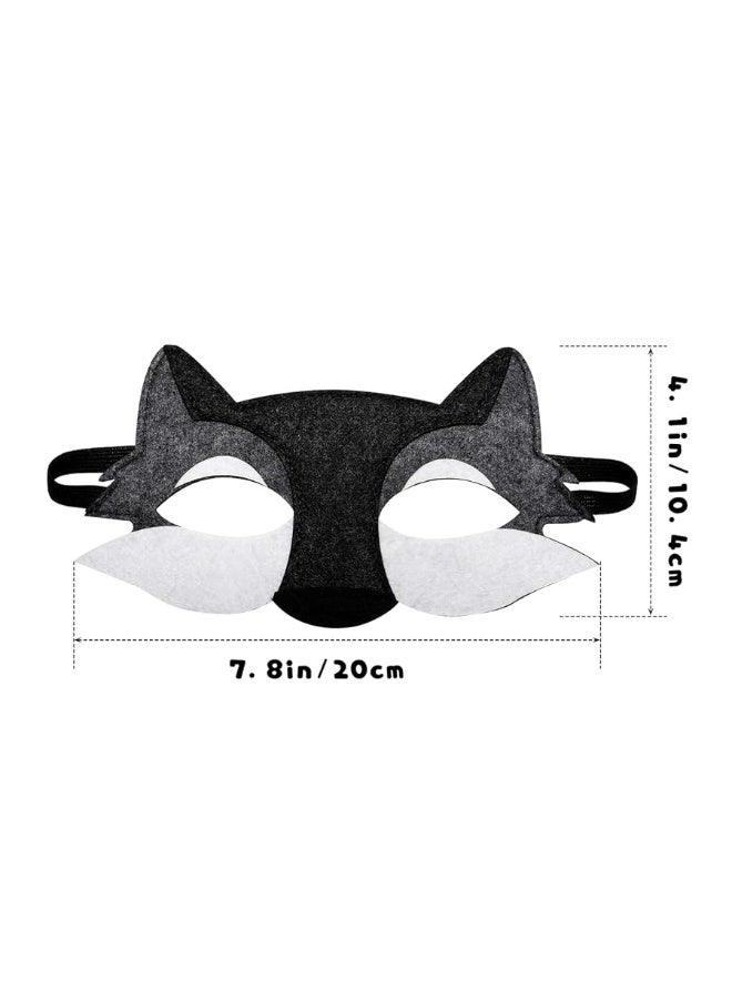 NUOBESTY 20Pcs Wolf Mask for Kids Halloween Half Face Werewolf Mask Black Wolf Animal Masquerade for Cosplay Costume Mask Party Masks Props - Image 3