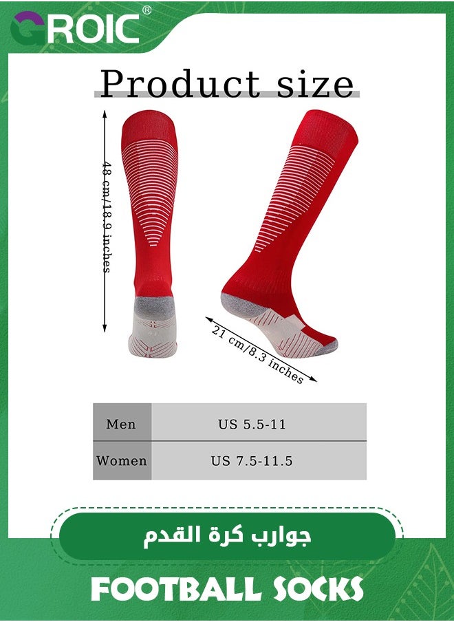 GROIC 6 Pairs Soccer Socks for Men Women Knee High Cushion Football Baseball Softball Socks Multi-Sport Athletic Team Socks, Sports Basketball Woven Mid-Calf Socks, Elite Basketball Socks  - Image 3
