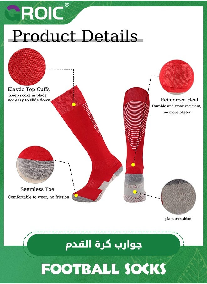 GROIC 6 Pairs Soccer Socks for Men Women Knee High Cushion Football Baseball Softball Socks Multi-Sport Athletic Team Socks, Sports Basketball Woven Mid-Calf Socks, Elite Basketball Socks  - Image 4