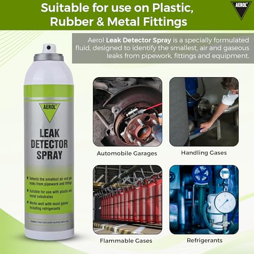Aerol Leak Detector Spray, 9900 (292g/406ml) - Detects Air & Gas Leaks from Pipes, Fittings & Equipment | Gas Leak Tester | Suitable for use on Plastic, Rubber & Metal Fittings - Image 4