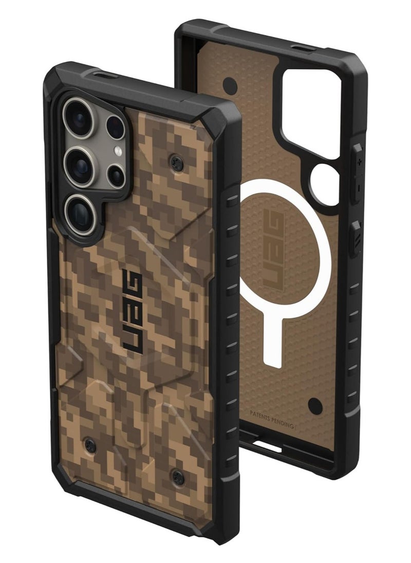 Urban Armor Gear - UAG Pathfinder SE Pro MagSafe Samsung Galaxy S24 ULTRA Case Cover [18 Feet Drop tested]  - Digi Camo Dark Earth - Image 1
