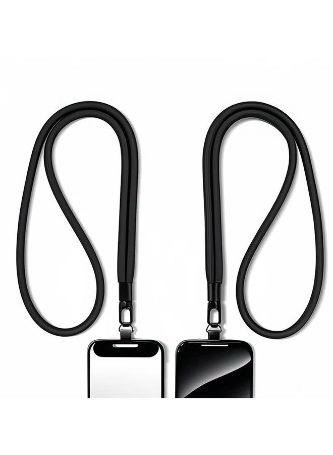Ocean Mobile Phone Lanyard, Mobile Holder Chain Phone Lanyard Neck Strap Phone Chain Mobiles Accessories, Compatible with Most Smartphones, Black  - Image 2