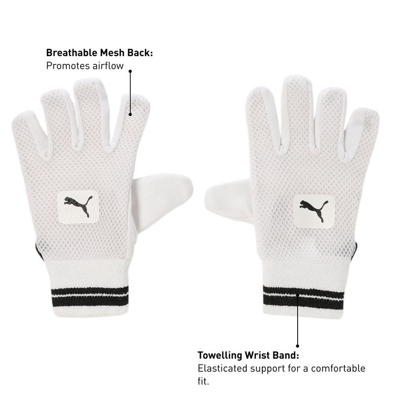 PUMA Future 3 Cricket Wicket Mens White Keeping Inner Gloves - Image 2