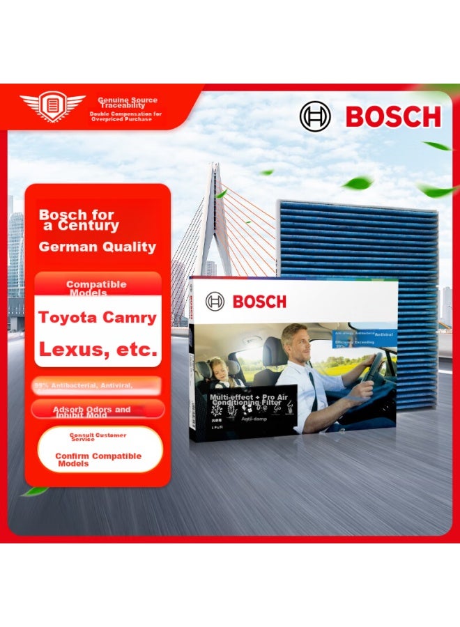Bosch Multi-effect+pro Air Conditioning Filter 8581 For Camry, Avalon, Rav4, Rongfang, Yize, Lexus Es/rx - Image 1