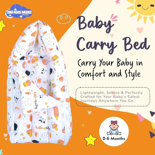 Infans Mini Baby Feeding Pillow Cotton|Maternity Feeding Pillow Portable & Adjustable|Nursing Pillow for Mother and New Born Baby (Panda Orange) - Image 2