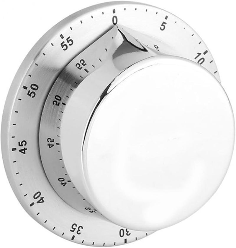 VEDA Mechanical Kitchen Timer, Chef Cooking Timer Clock with Loud Alarm, 60-Minute Countdown, Magnetic Backing, Stainless Steel body, Sliver - Image 3