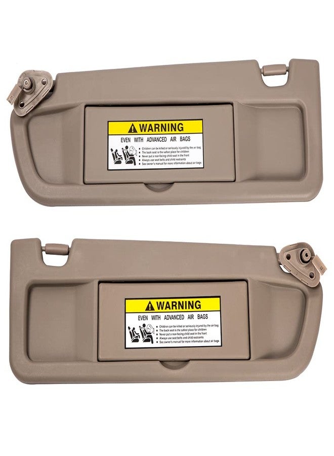 HIMIKI A Pair Warm Gray Left and Right Sun Visor Sunvisor Compatible with 2006 2007 2008 2009 2010 2011 Honda Civic Replaces# 83280-SNA-A01ZE 83230-SNA-A01ZE - Image 1