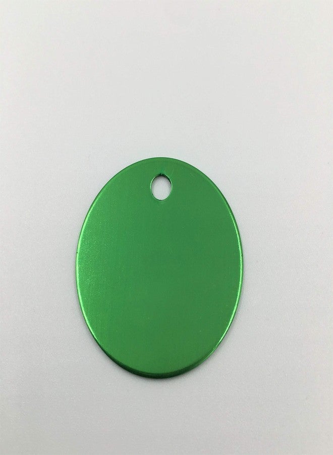 Colorful Round Anodized Aluminum Stamping Blanks Discs for Craft Projects Pets Tags 30mm (Pack of 10) (Green)