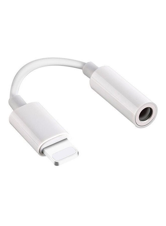 NIBEMINENT Headphone Jack Adapter to 3.5mm Support for iPhone 7 / 7Plus 6 6Plus White